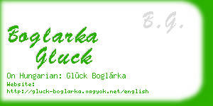 boglarka gluck business card
