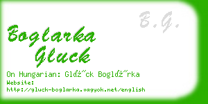 boglarka gluck business card